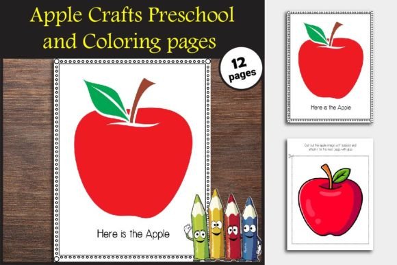 Apple Arts & Crafts Worksheets for PreK cover