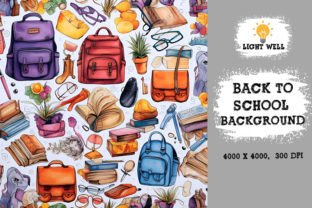 Back to School Background Digital Papers Graphic by LightWell ...