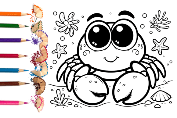 Crab Coloring Page for Kids