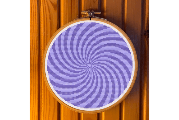 Round 2 Tone Swirl Cross Stitch Pattern