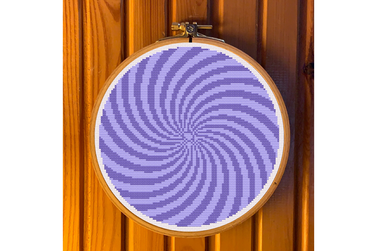 Round 2 Tone Swirl Cross Stitch Pattern