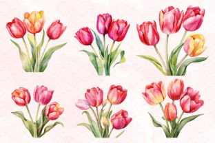 Watercolor Tulips Sublimation Clipart Graphic by ArtCursor · Creative ...