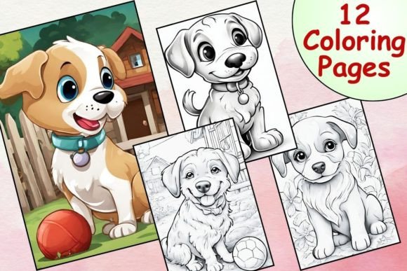 Adorable Puppy Coloring Pages