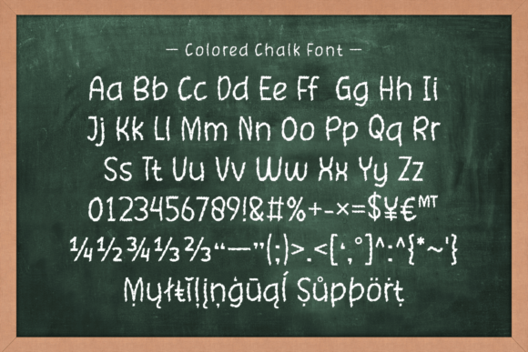 Colored Chalk Font - Preview 3