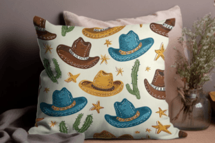 Cowboy Fabric Rustic Papers Patterns Graphic by Creative River ...