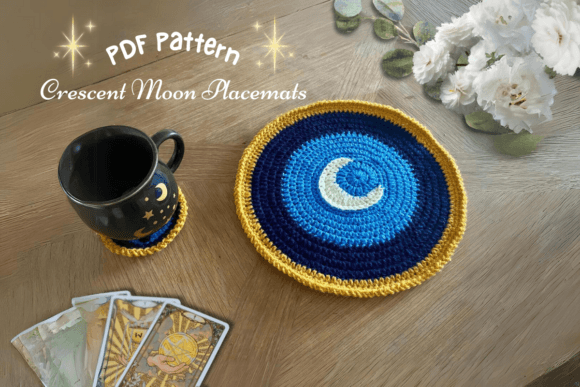 Crescent Moon Placemat Crochet Pattern