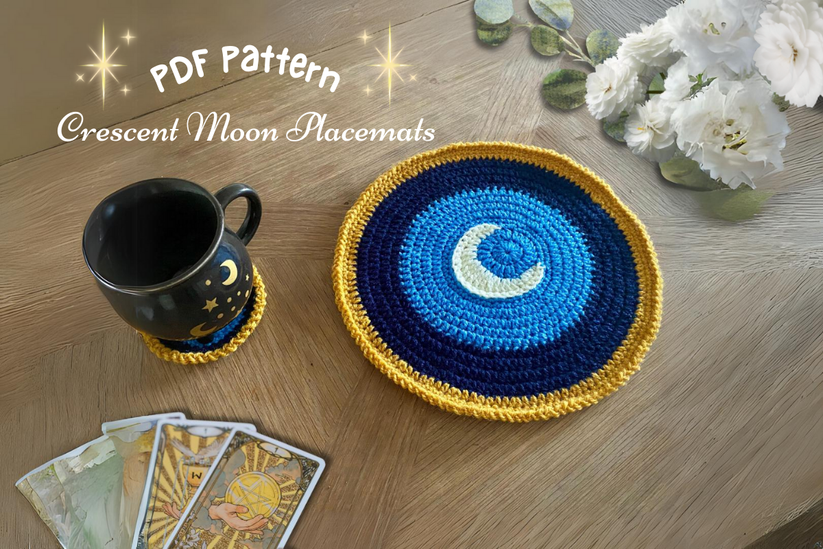 Crescent Moon Placemat Crochet Pattern