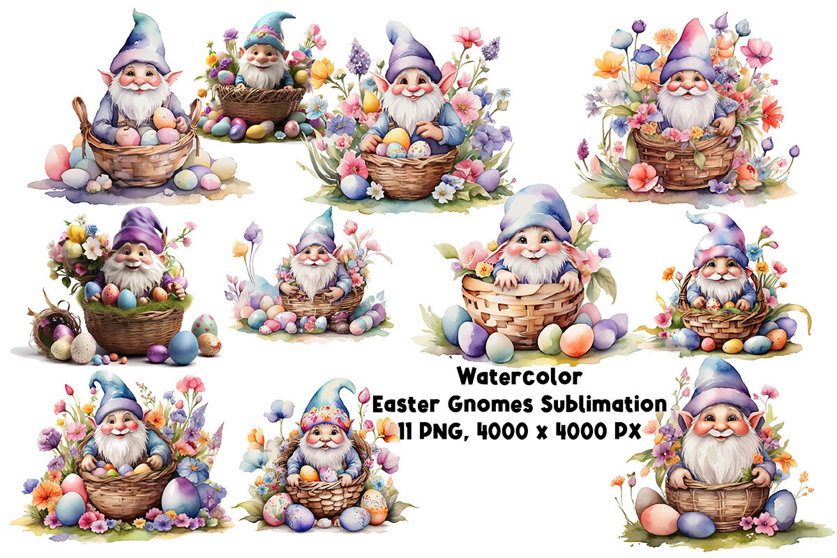 Easter Sublimation with Easter Gnomes Graphic by Print Home · Creative ...
