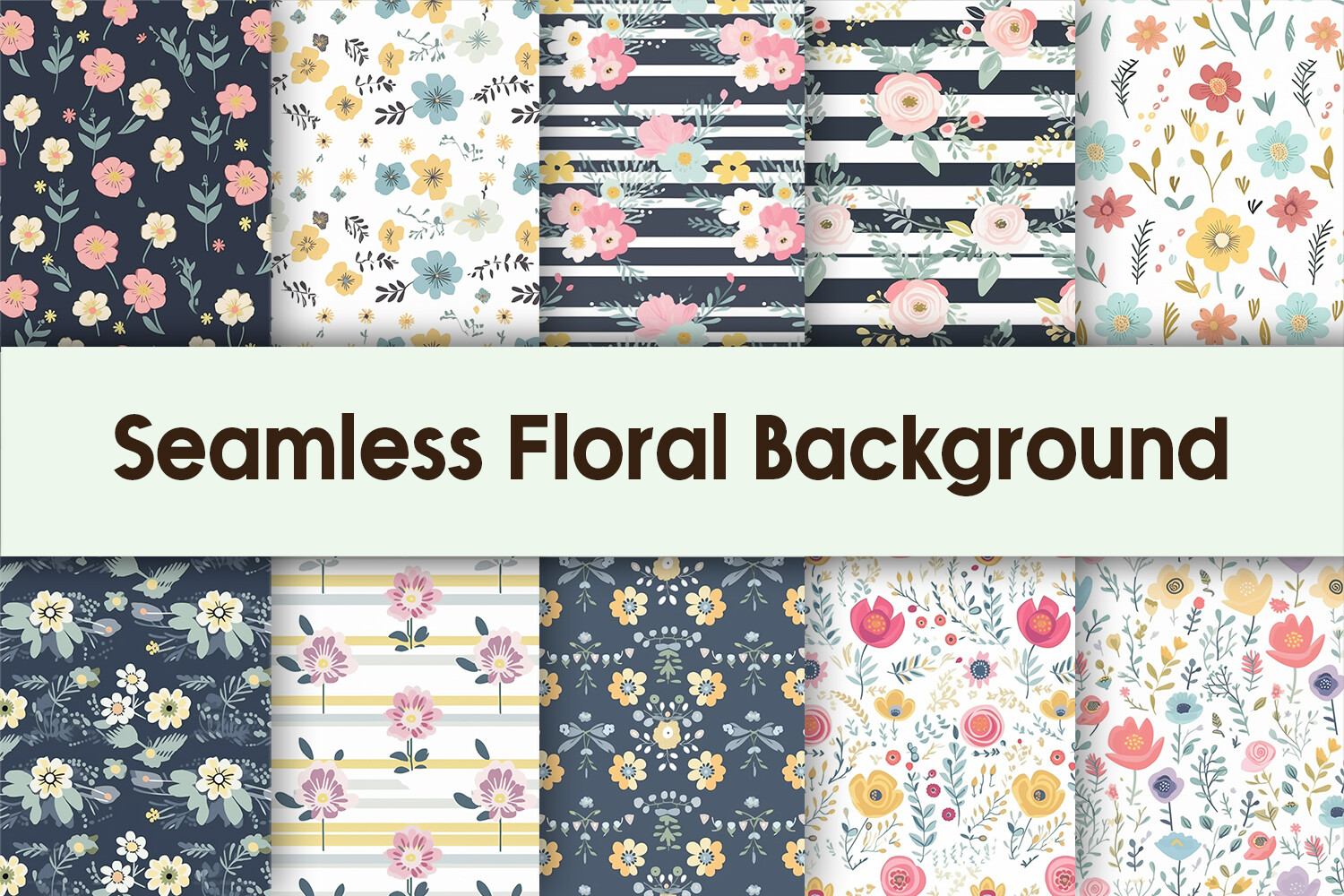 Floral Background Graphic by Pamilah · Creative Fabrica