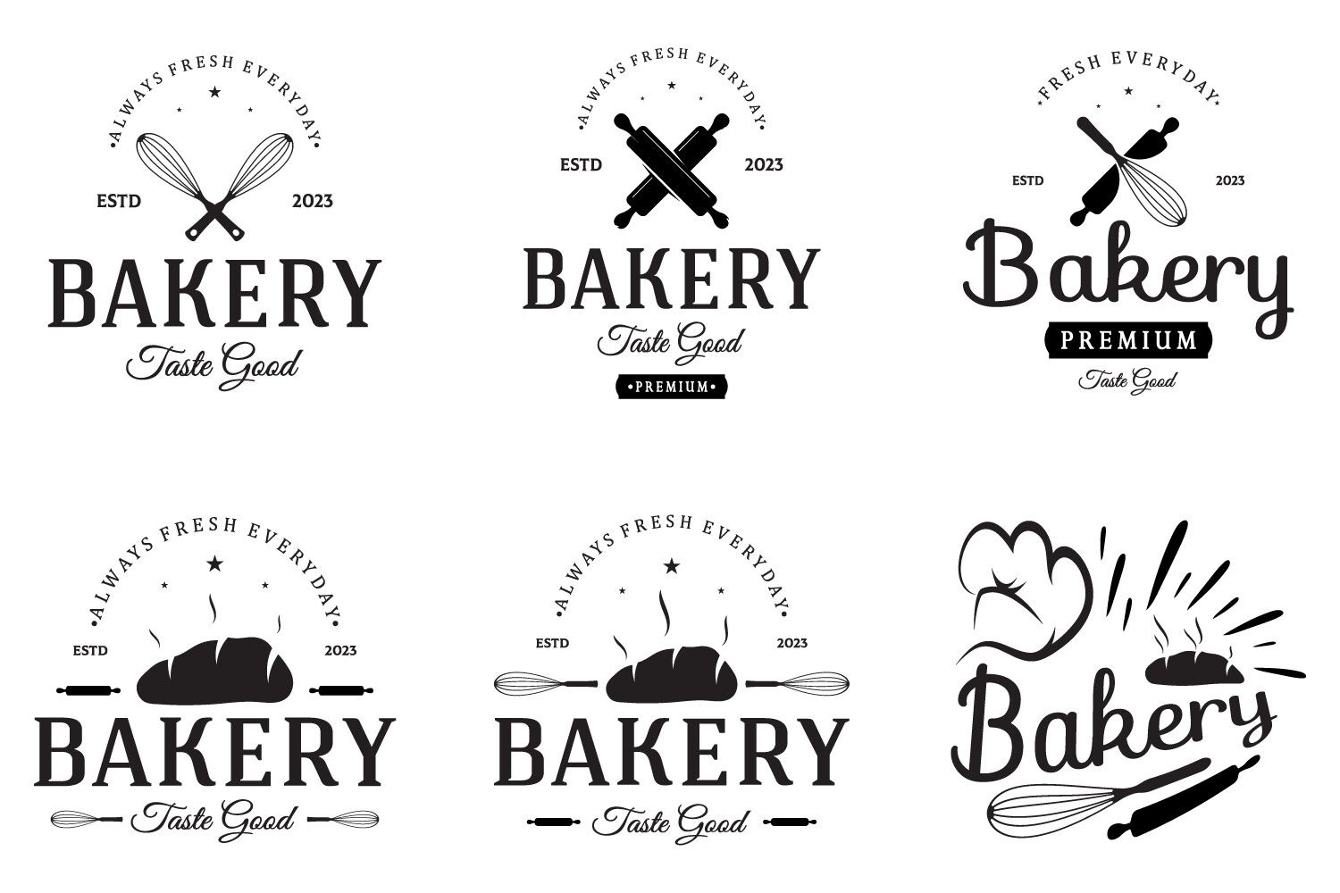 Bakery Logo Badge Retro Illustratration