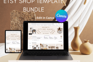 Boho Etsy Shop Branding Templates Canva Graphic by NdkMode · Creative ...
