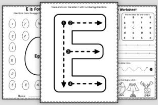 Letter E Worksheets for Preschool Kids Graphic by TheStudyKits ...
