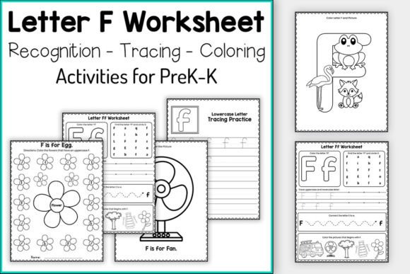 Letter F Worksheets for Preschool & K
