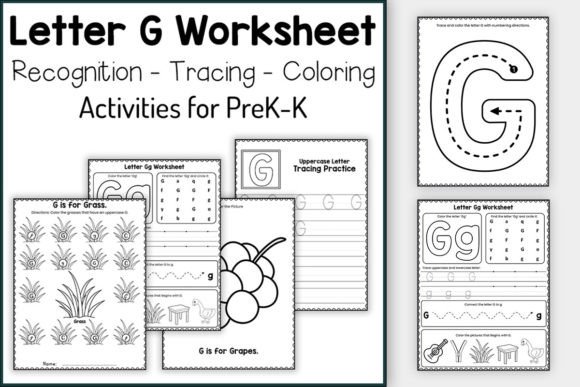 Letter G Worksheets for Preschool & K