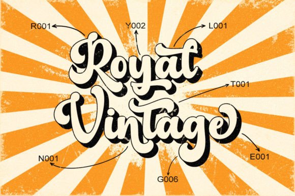 Pinky Retro Font PNG with transparent background - Preview 3