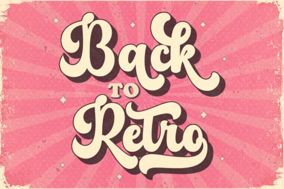 Pinky Retro Font PNG with transparent background - Preview 4