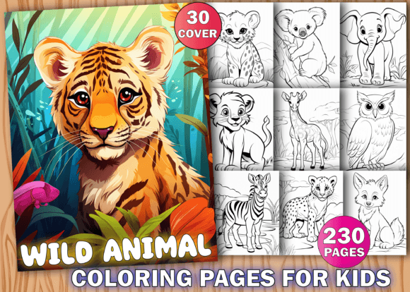 230 Wild Animal Coloring Pages for Kids