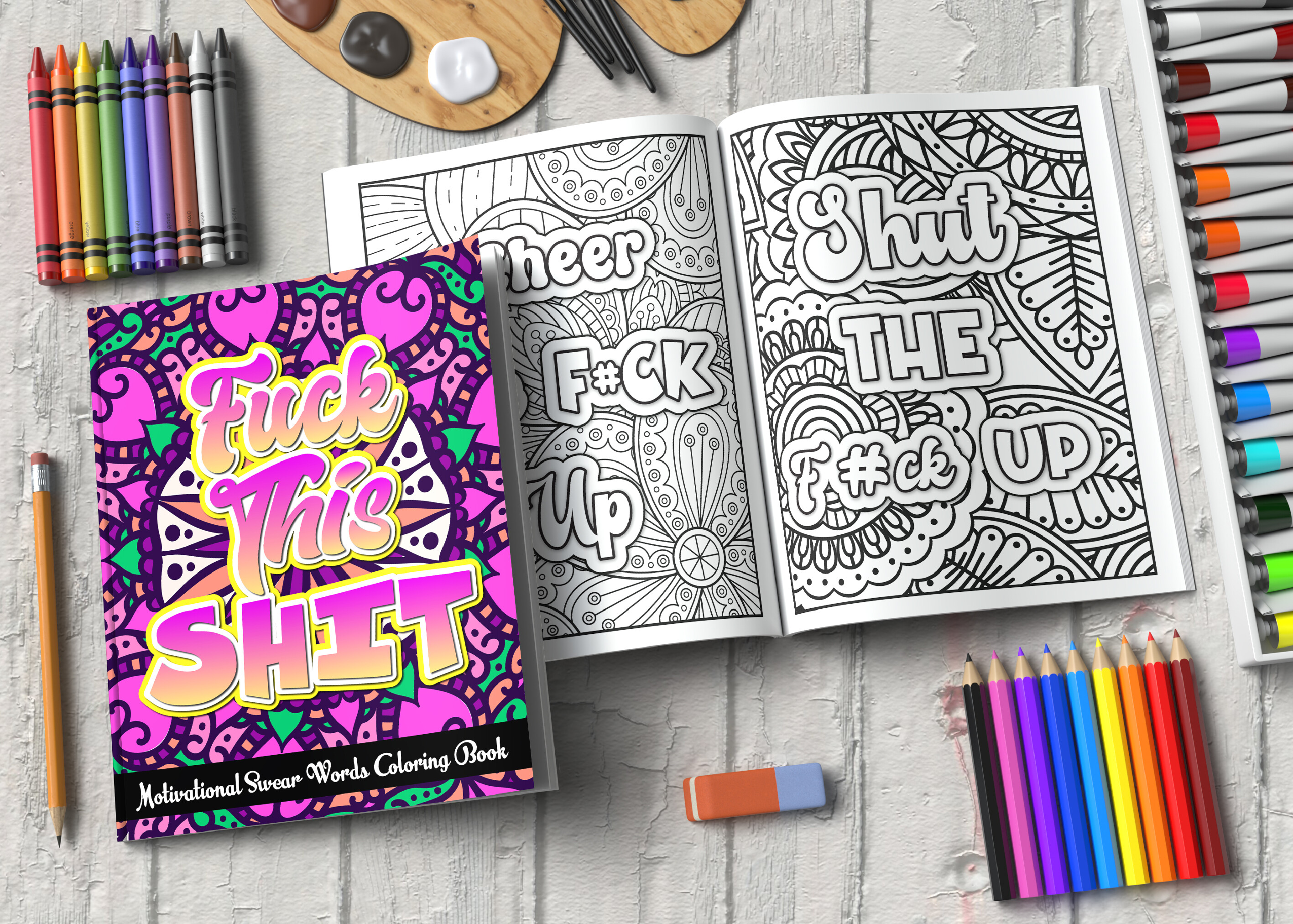 ADULT Motivational Swear Words Coloring Book