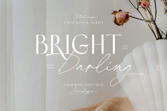 Bright Darling Duo wedding font