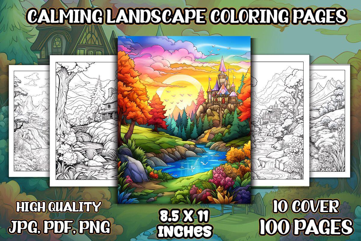 Calming Landscape Coloring Pages