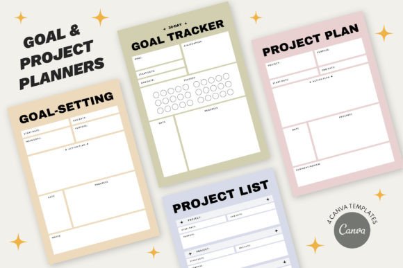 Goal & Project CANVA Planner Templates