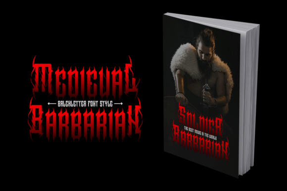 Medieval Barbarian Font PNG with transparent background - Preview 2