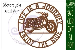 Motorcycle Vector Sign Motorcycle Wall Sign, SVG File. Vector · Creative Fabrica