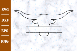 Texas Longhorn Head Monogram #2A Graphic by momstercraft · Creative Fabrica