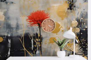 Golden Dandelions Floral Digital Papers Graphic by Creatophics ...
