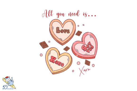 All You Need is XOXO Gráfico Artesanato Por Dori Story