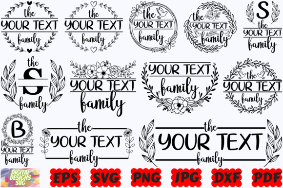 Family Name Monogram SVG | Family Name