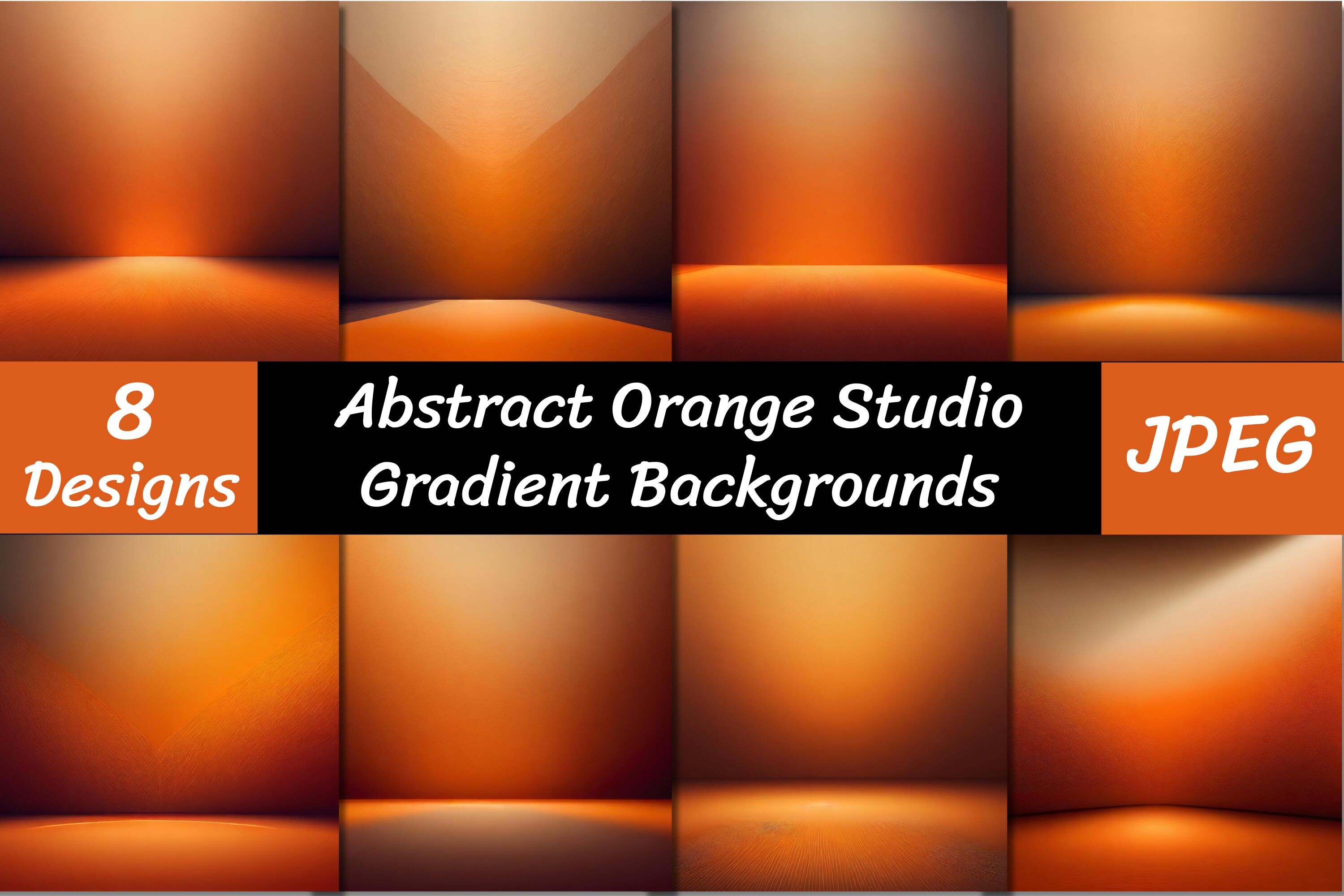 Orange Studio Room Gradient Backgrounds Graphic by VYCstore · Creative ...
