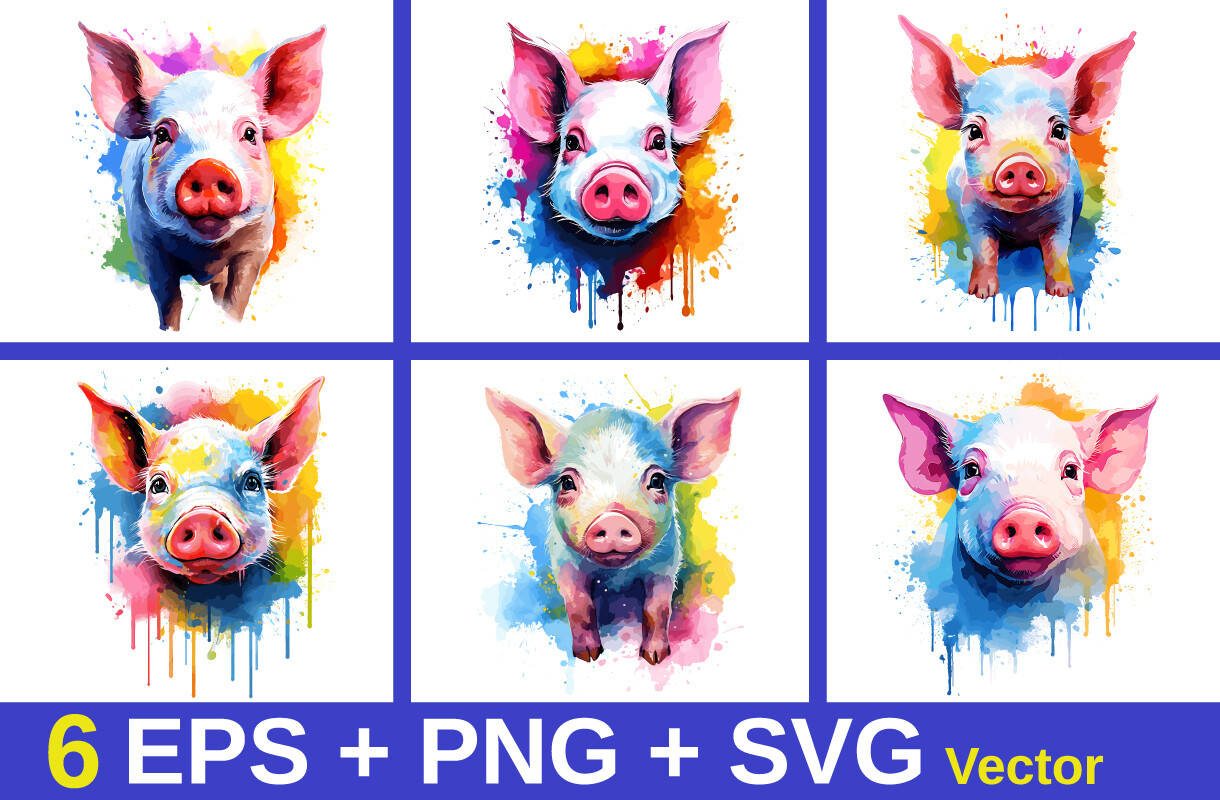 Pig Graphics Designs Pig T-shirt Design Graphic by sumon758 · Creative Fabrica