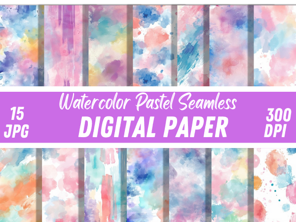 Pink Soft Watercolor Pastel Backgrounds