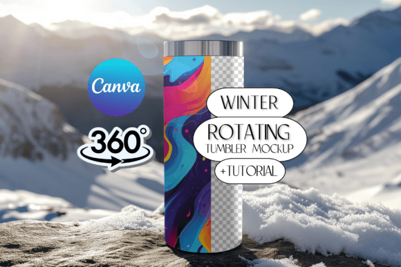 Rotating Tumbler Mockup Canva Template