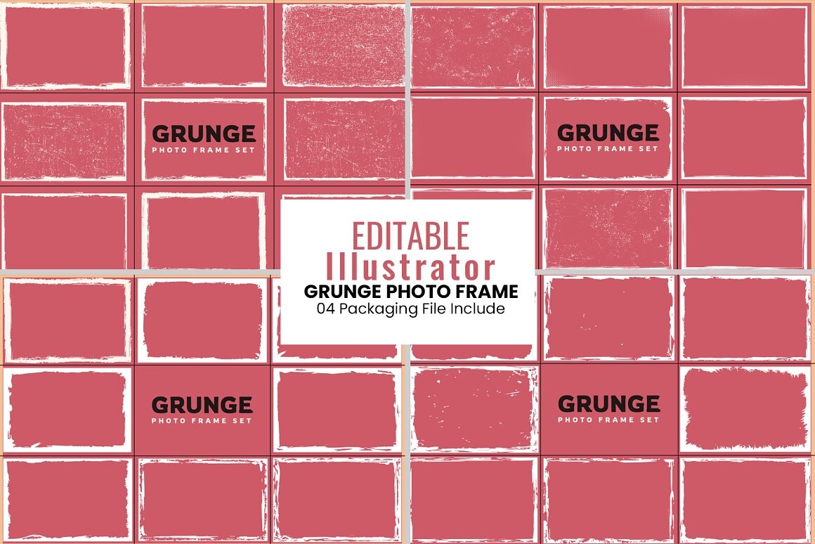 Vector Grunge Photo Frame Design