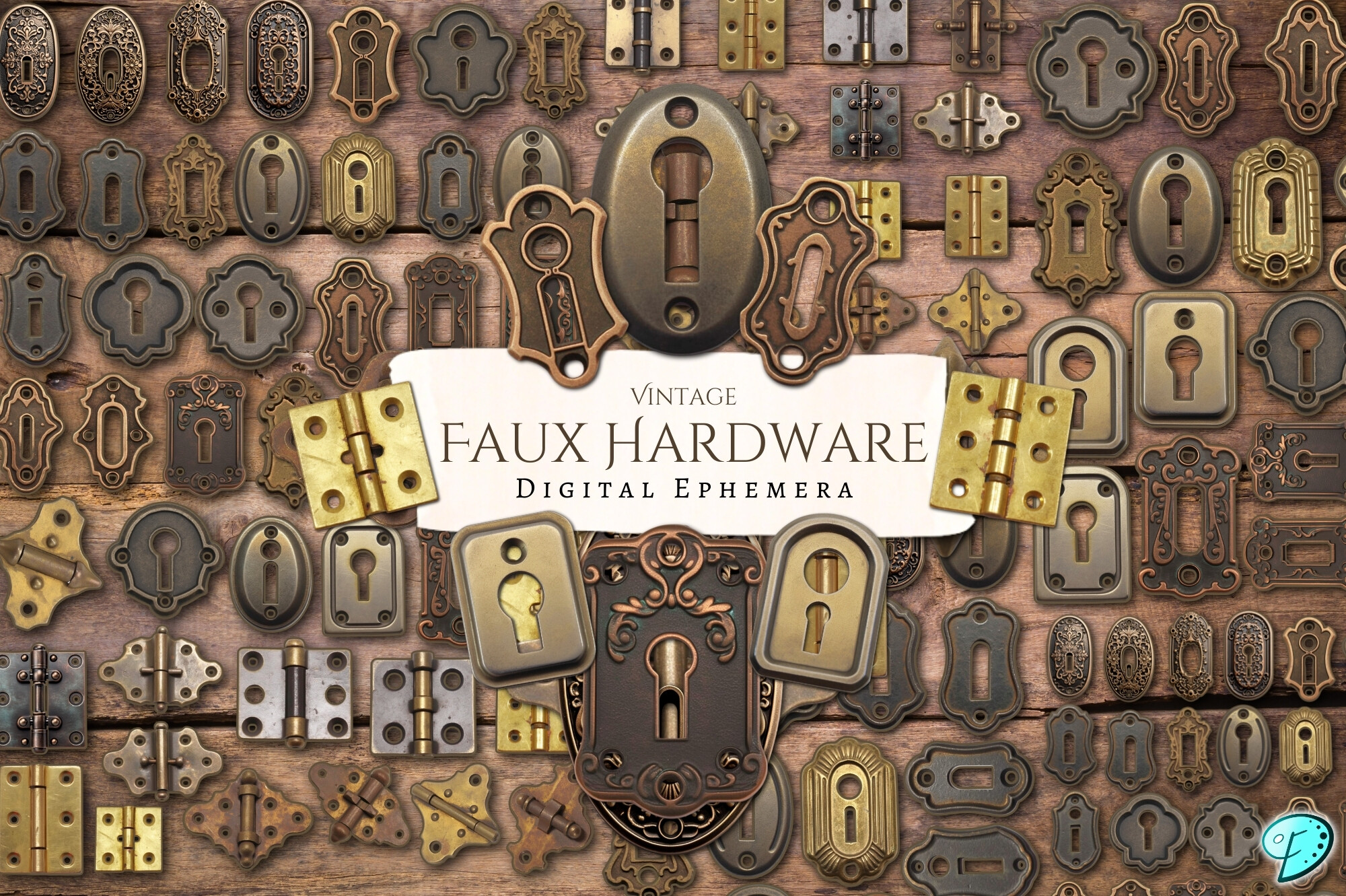 Vintage Faux Hardware Printable Ephemera