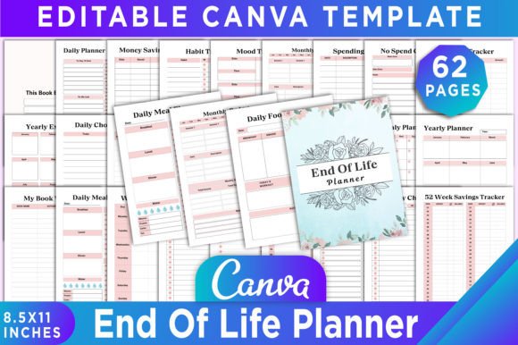 End of Life Planner Canva Template Graphic by KDP GRAVITY · Creative ...