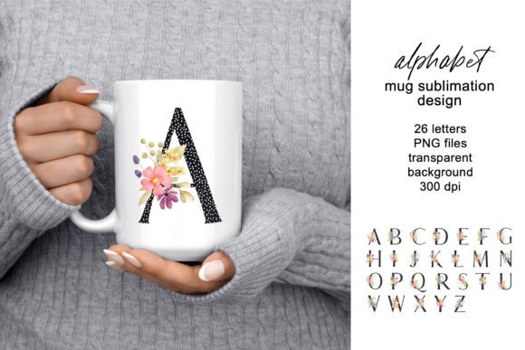 Mug Design Letters Monogram Png Graphics