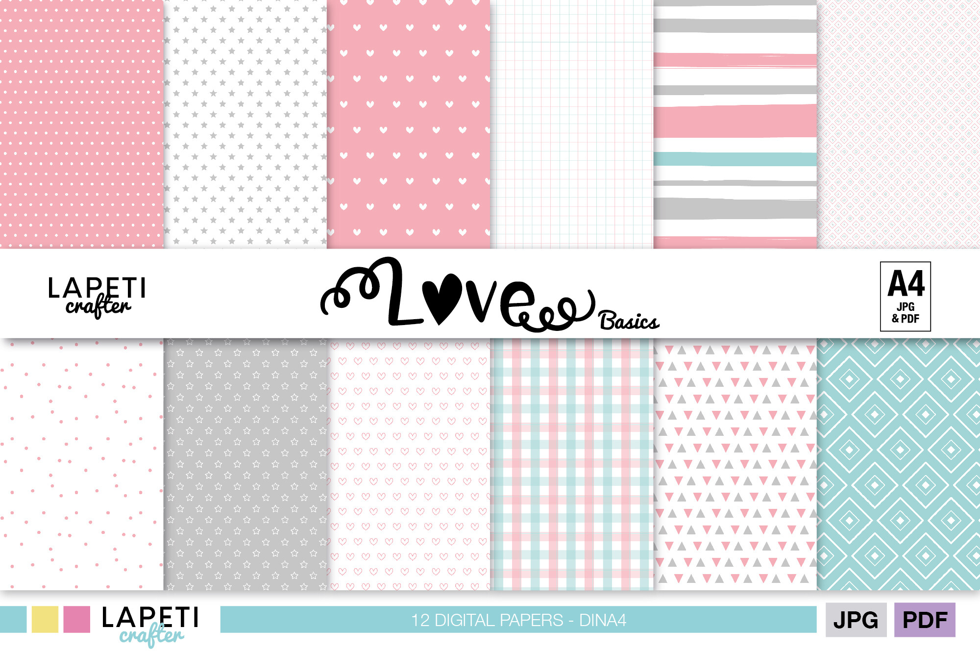 Pink Digital Paper Pack Graphic by lapeticrafter · Creative Fabrica