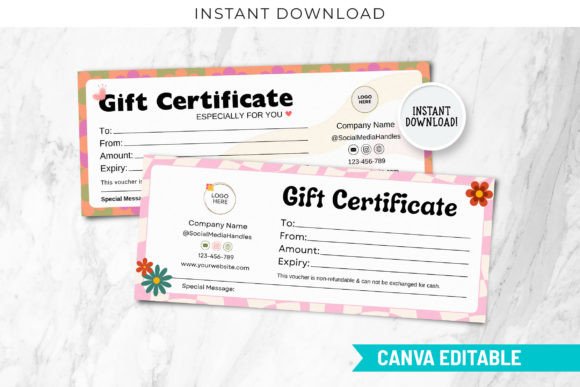 Retro Gift Certificate Template