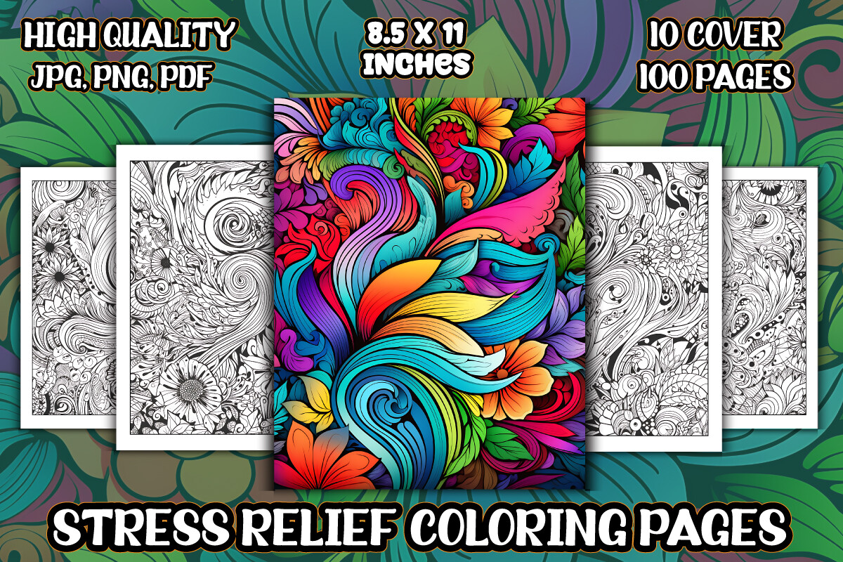 Stress Relief Coloring Pages for Adults