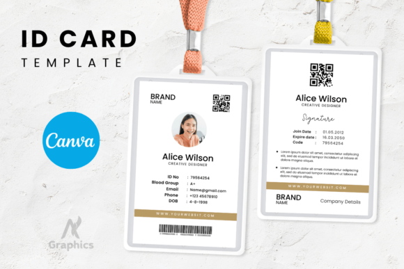 Template For Identification Card Minimalist Editable ID Card Template Graphic by AN Graphics · Creative ...