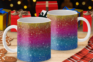 Ombre Rainbow Glitter Texture Background Graphic by Creative River ...