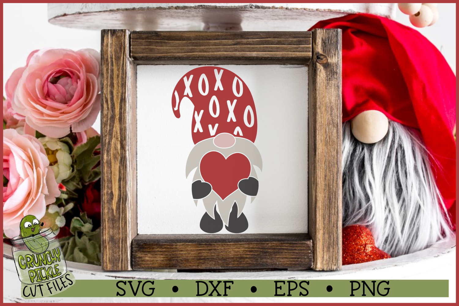 Valentine Gnome with Heart SVG Graphic by Crunchy Pickle · Creative Fabrica