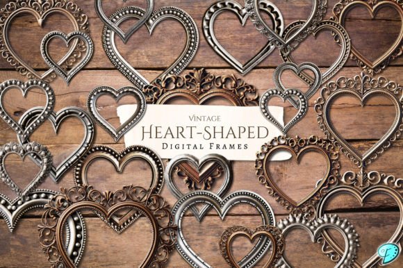 Vintage Heart Shaped Digital Frames