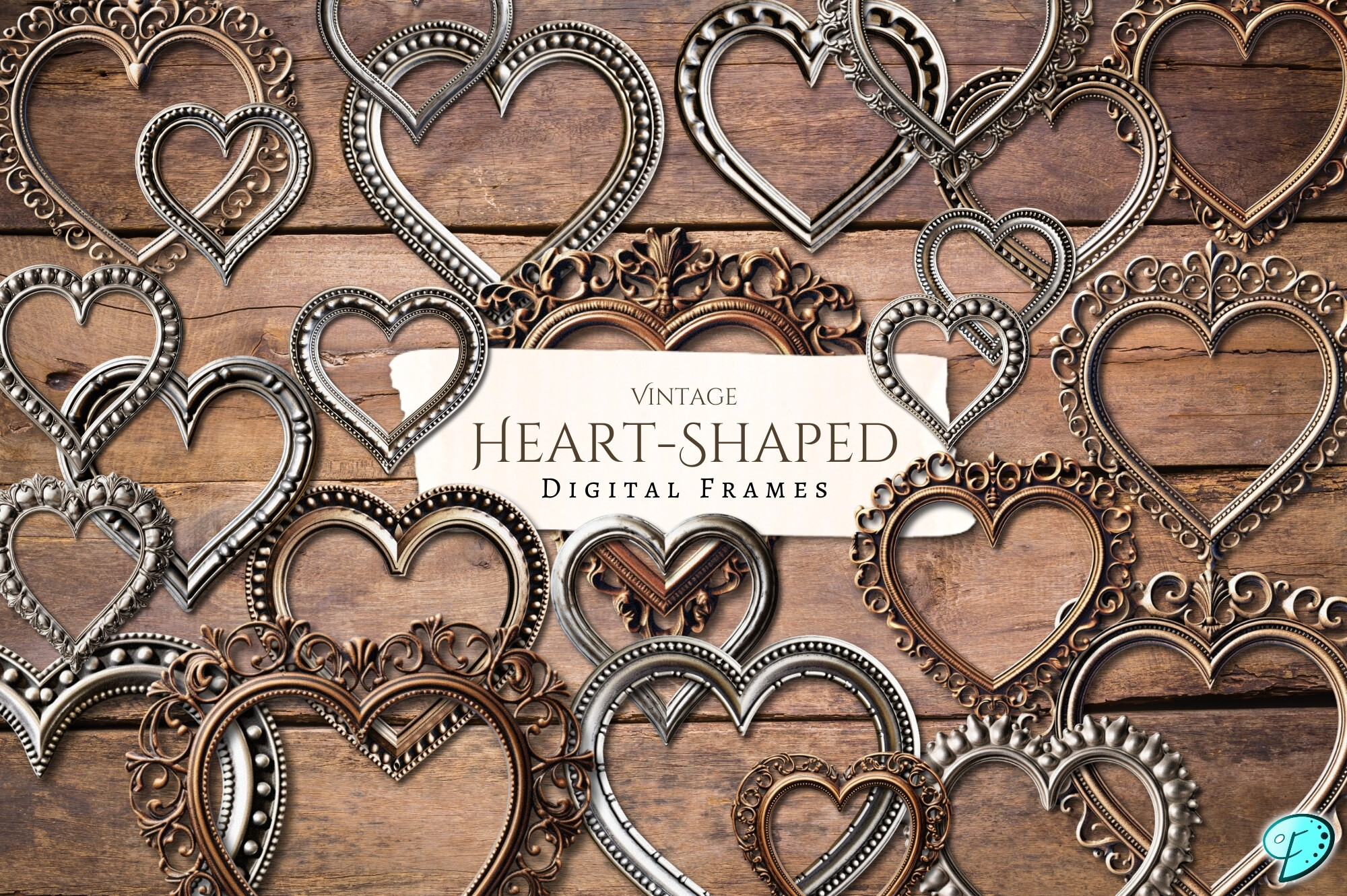 Vintage Heart Shaped Digital Frames