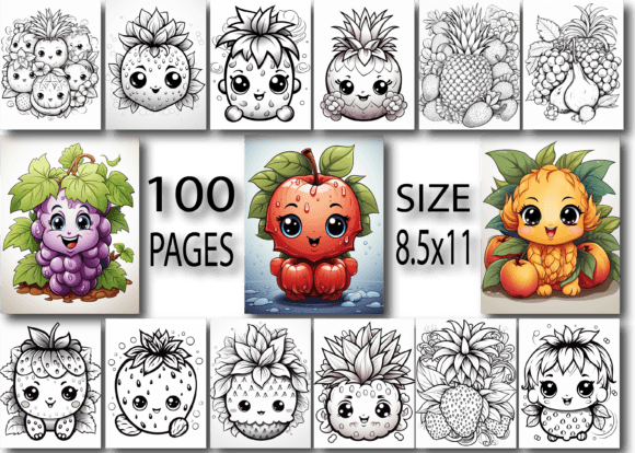 100 Cute Kawaii Coloring Pages for Kids