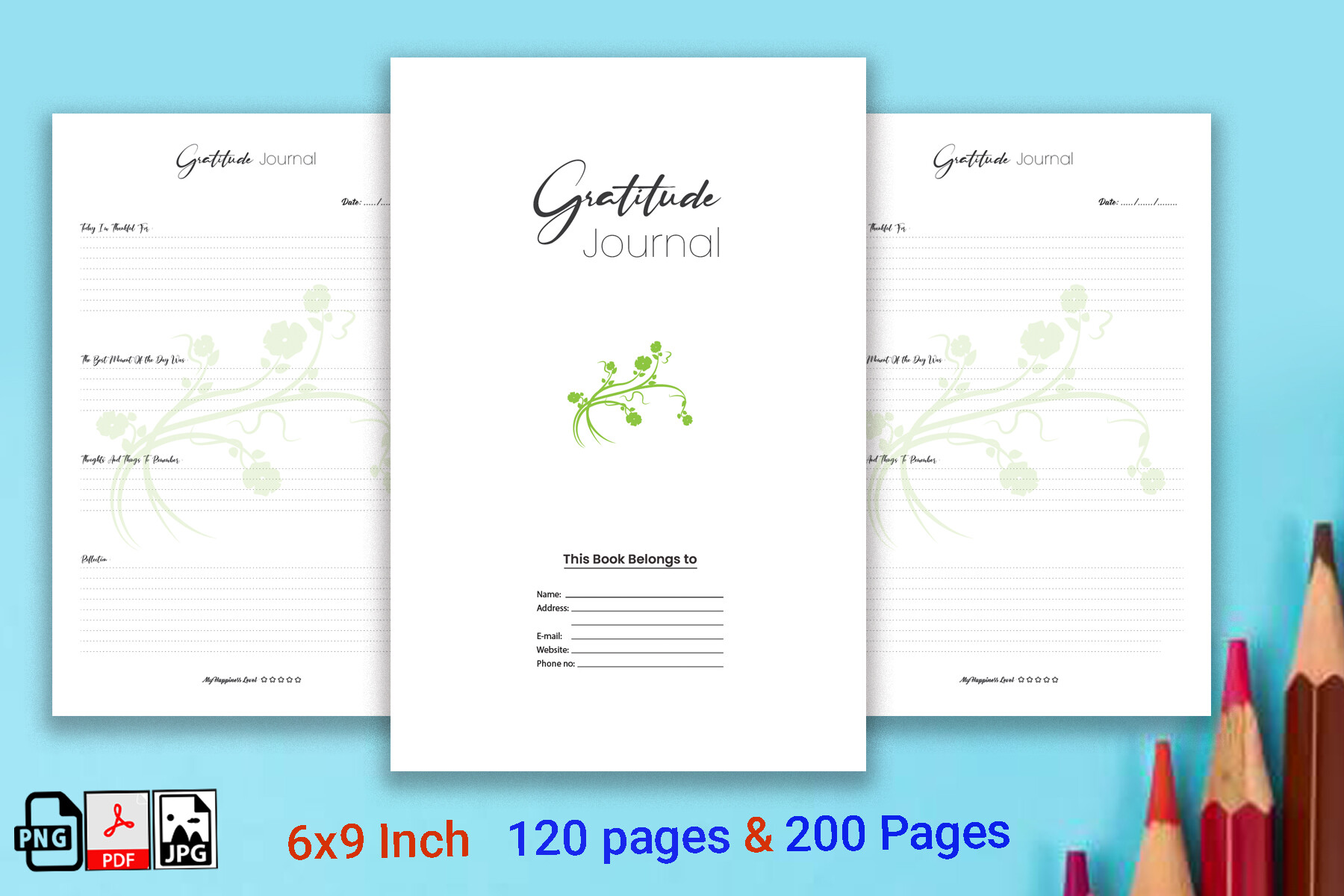 Gratitude Journal for Kdp Interior Graphic by Hitubrand · Creative Fabrica