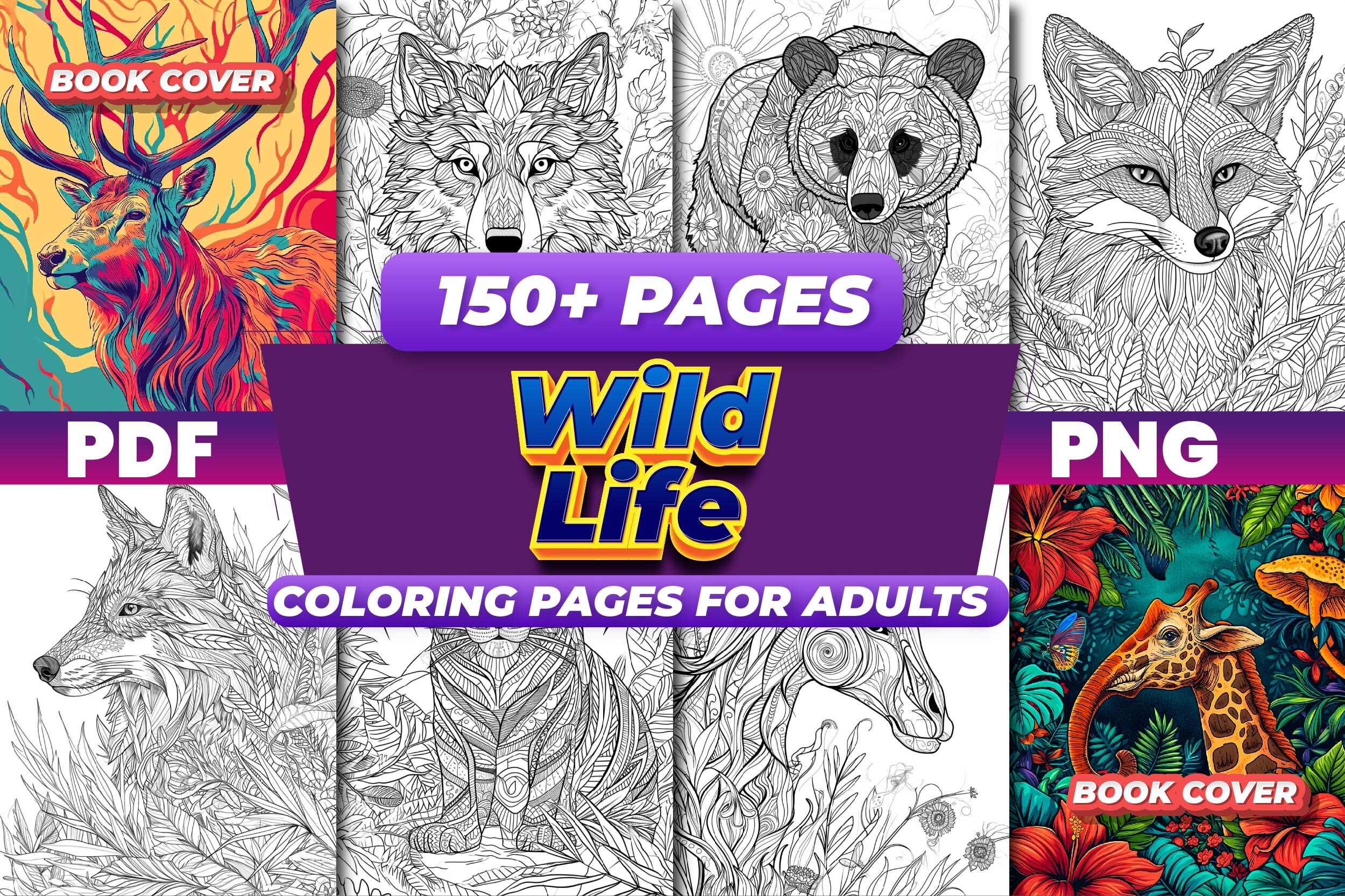 Wild Life Coloring Pages for Adults